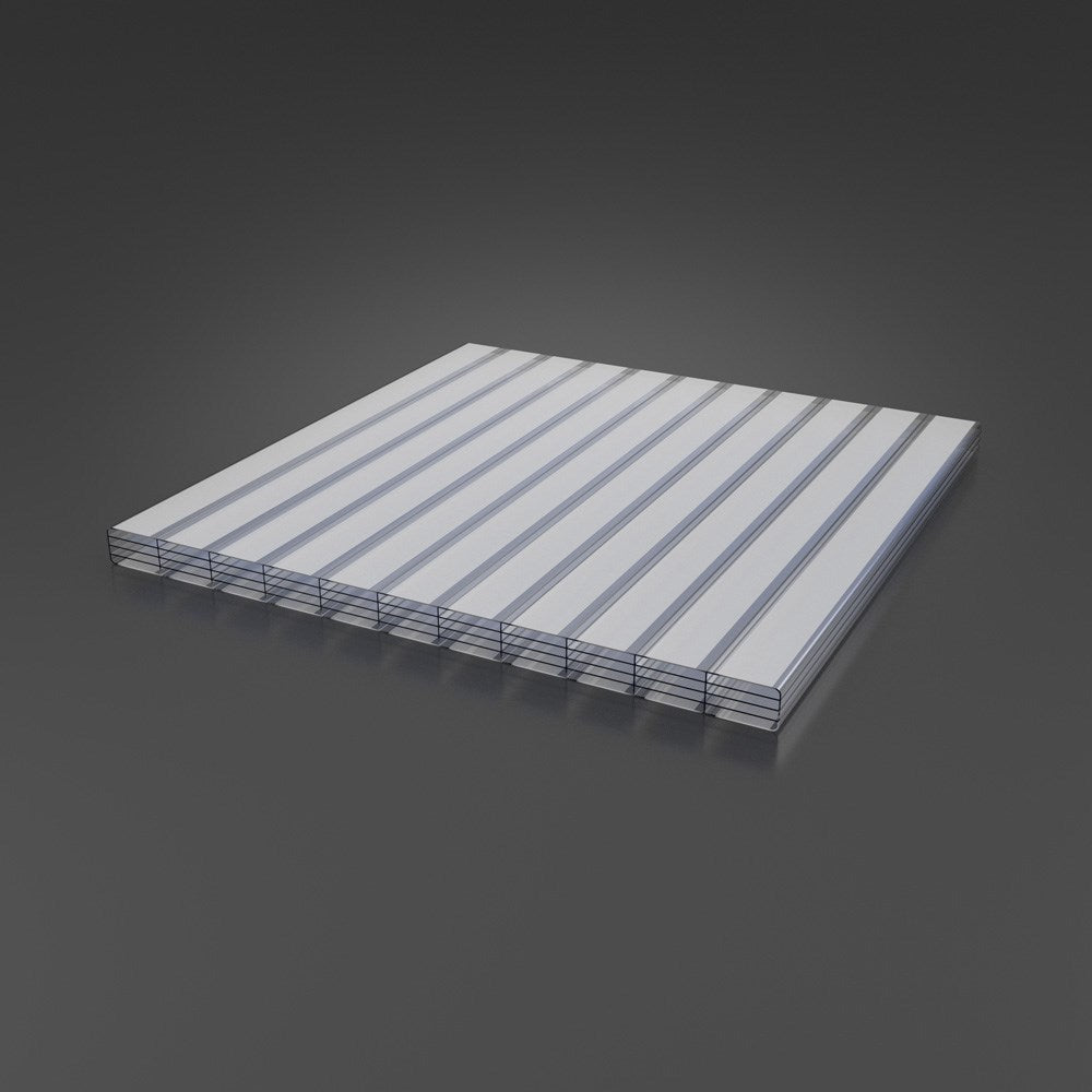 Doppelstegplatten 16mm Polycarbonat gestreift klar/weiß - weitere Ansicht | Hochwertige Hohlkammerplatte
