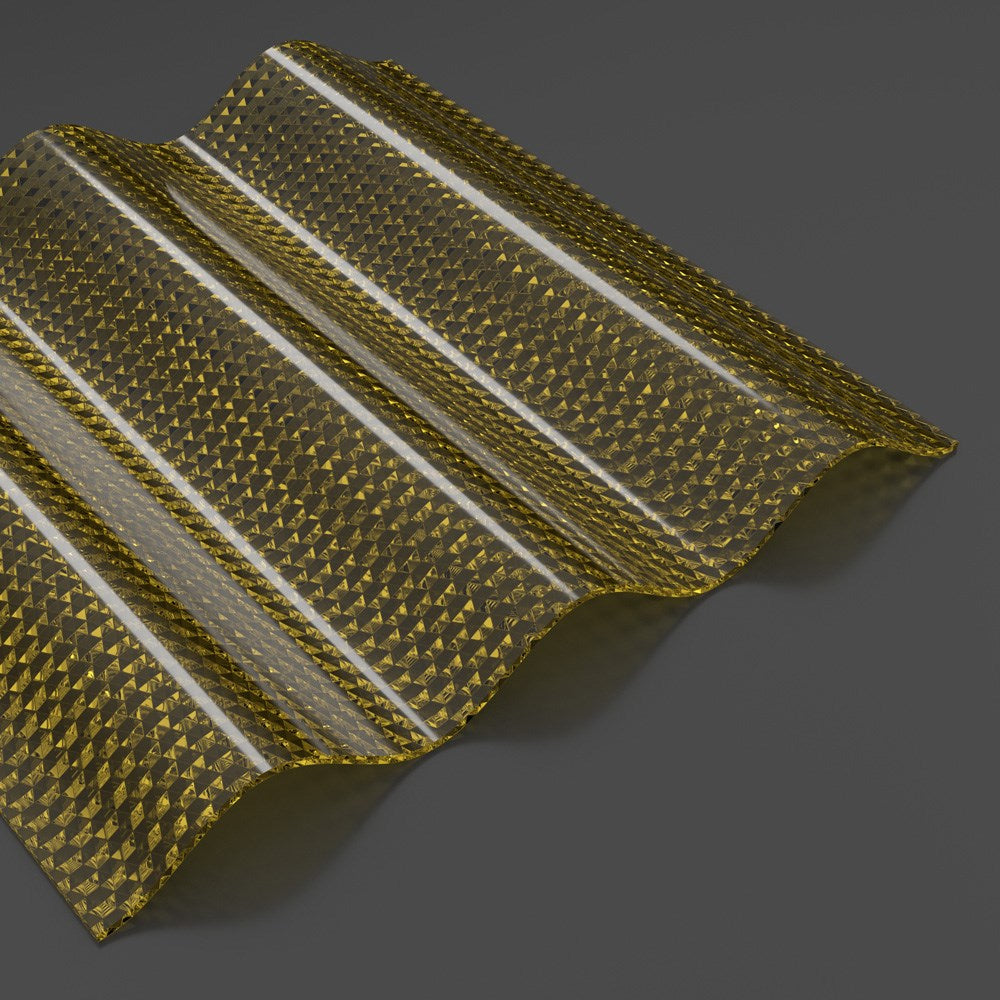 Wellplatten Polycarbonat 2,6 mm Wabenstruktur Sinus 76/18 bronze - Hauptbild | Lichtdurchlässige Wellplatte