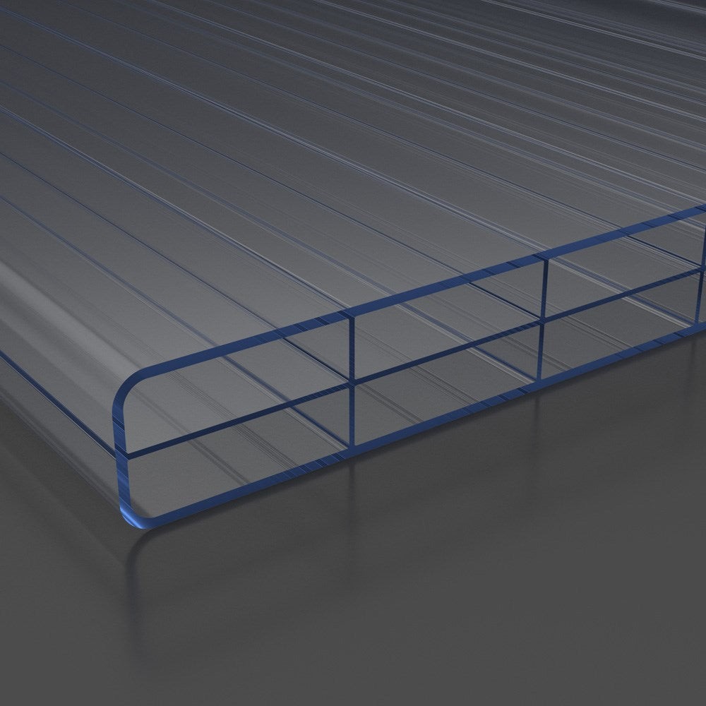 Doppelstegplatten 16mm Polycarbonat 3-Fach Struktur klar/farblos - Hauptbild | Hochwertige Hohlkammerplatte