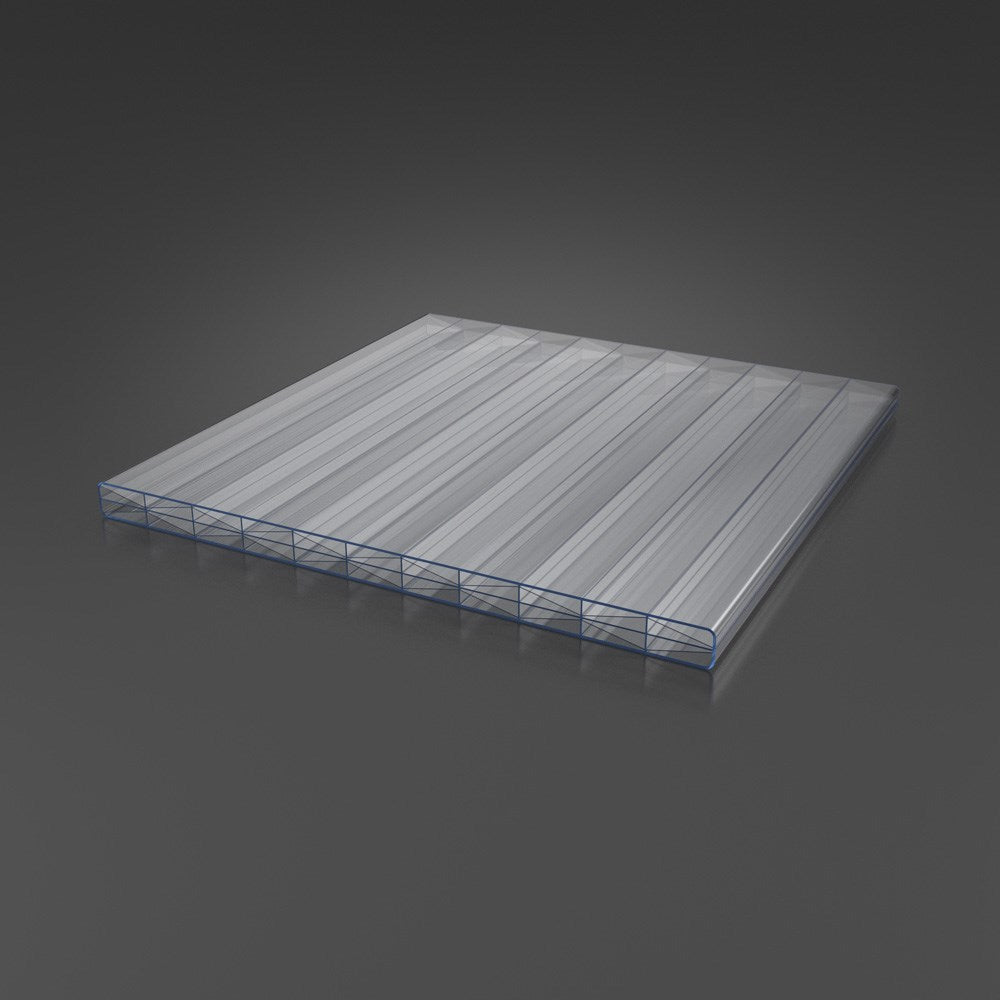 Doppelstegplatten 16 mm Polycarbonat X-Struktur klar/farblos - weitere Ansicht | Hochwertige Hohlkammerplatte