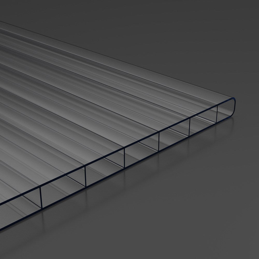 Doppelstegplatten 4 mm Polycarbonat klar/farblos - Detailansicht | Hochwertige Hohlkammerplatte