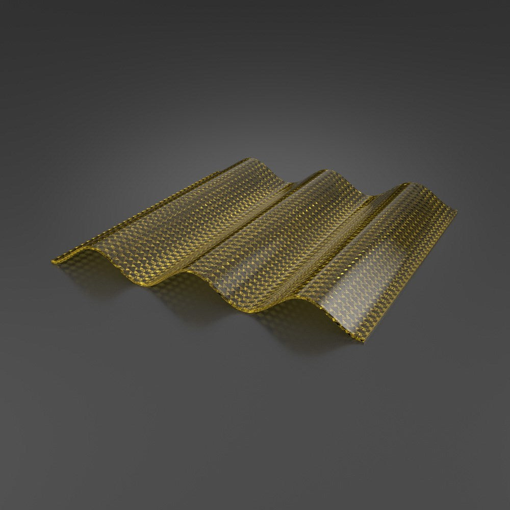 Acryl Wellplatten 3mm Wabenstruktur Sinus 76/18 bronze - Detailansicht | Lichtdurchlässige Wellplatte