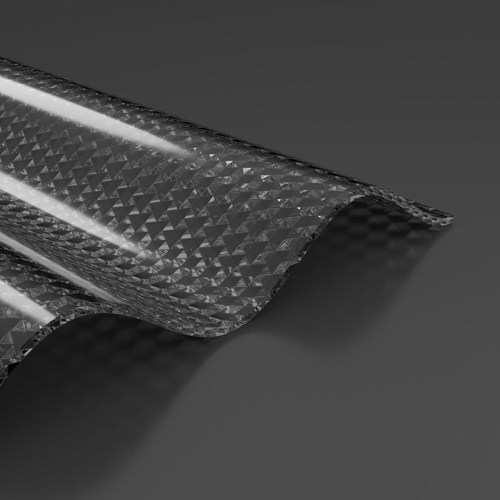 Acryl Wellplatten 3mm Wabenstruktur Sinus 76/18 graphit - Anwendungsbeispiel | Lichtdurchlässige Wellplatte