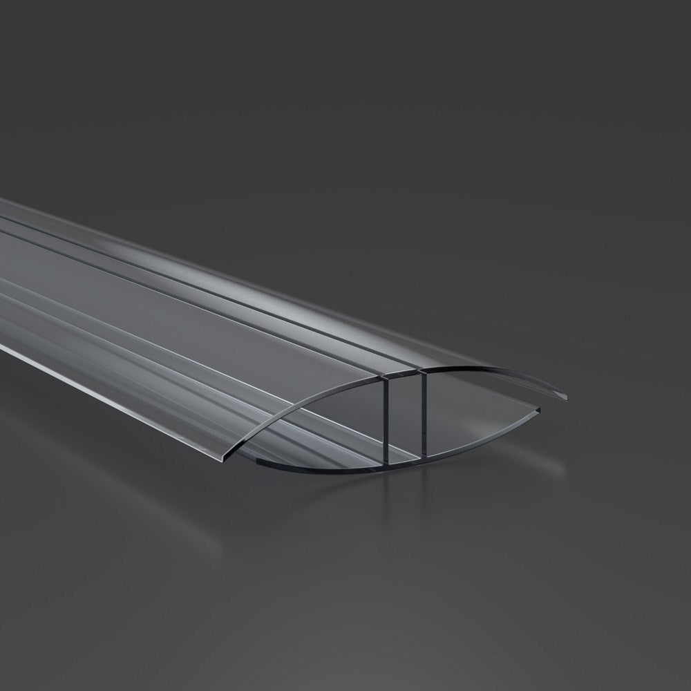 H-Profil transparent Polycarbonat für 6mm Stegplatten - Hauptbild | Hochwertige Hohlkammerplatte