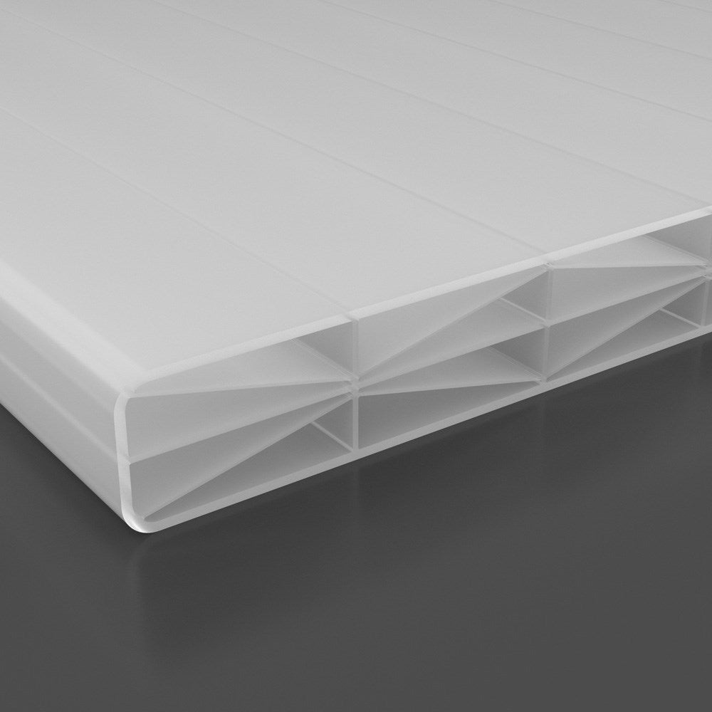 Doppelstegplatten 16mm Polycarbonat X-Struktur opal/weiß - Hauptbild | Hochwertige Hohlkammerplatte