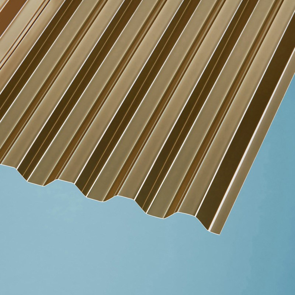 Wellplatten Polycarbonat 0,8 mm Trapez 76/18 bronze