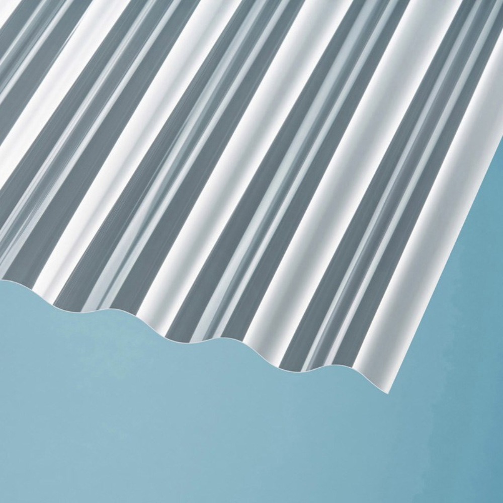 Wellplatten Polycarbonat 0,8 mm Sinus 76/18 klar/farblos