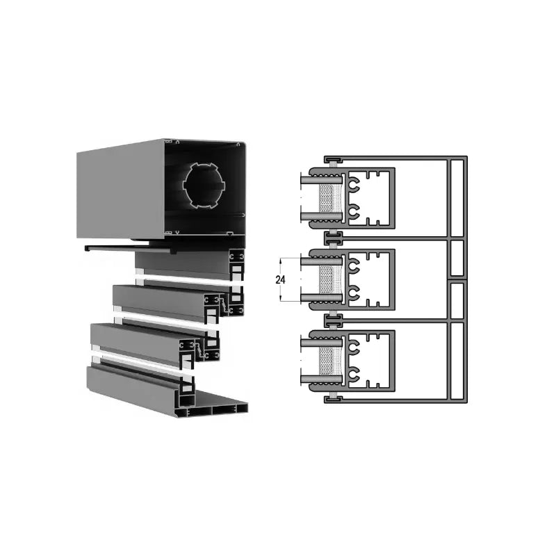 Panoramaglas Automatische vertikale Glassysteme - weitere Ansicht | Glassystem für Außenbereich