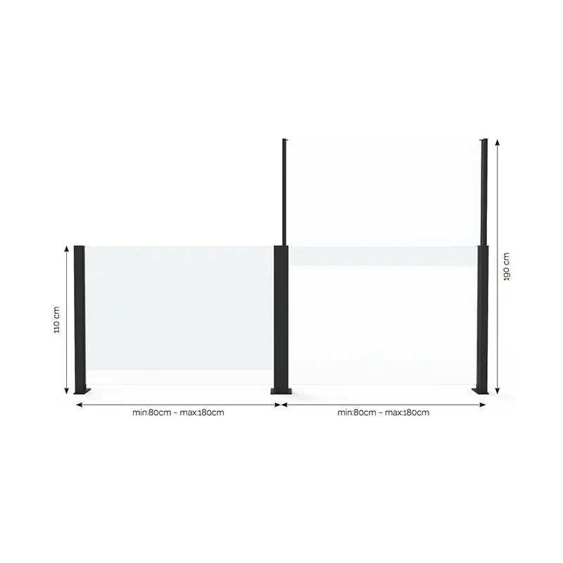 Windblocker Windschutz-Glassysteme - weitere Ansicht | Glassystem für Außenbereich