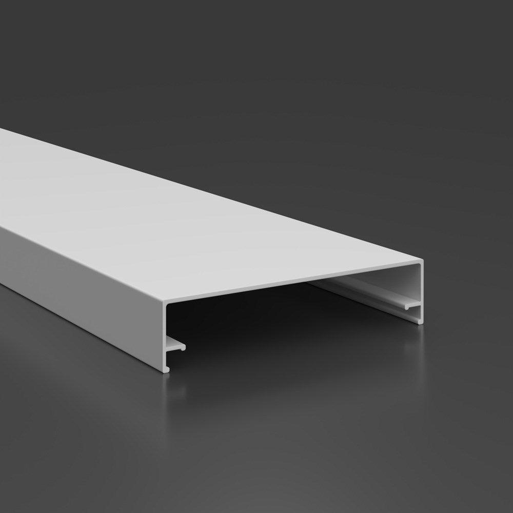 Alu Klemmdeckel 60mm breit - pulverlackiert weiß - Hauptbild