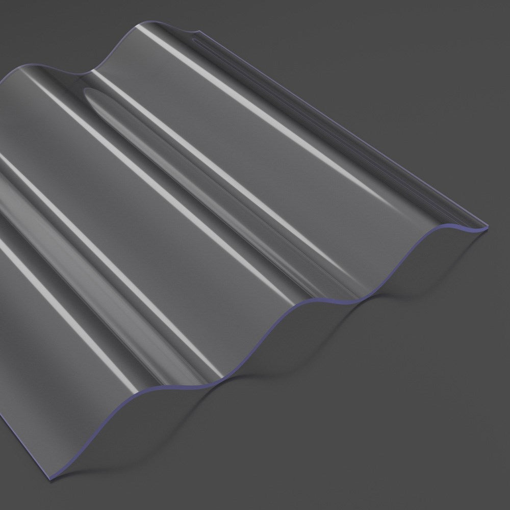 Acryl Wellplatten 3mm Sinus 76/18 glasklar - Hauptbild | Glassystem für Außenbereich