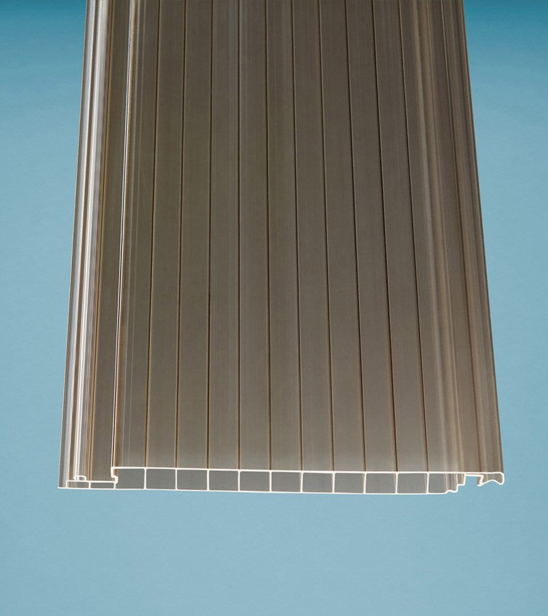 Hohlkammerpaneele 16mm Polycarbonat bronze - Detailansicht