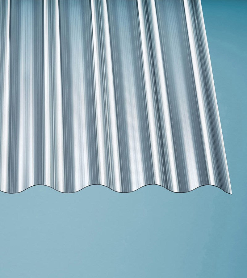 Wellplatten Polycarbonat 1,4 mm Gerillt Sinus 76/18 anthrazit - Detailansicht | Lichtdurchlässige Wellplatte