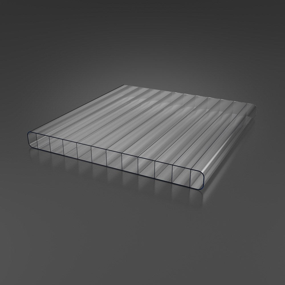 Doppelstegplatten 10mm Polycarbonat klar/farblos - Detailansicht | Hochwertige Hohlkammerplatte