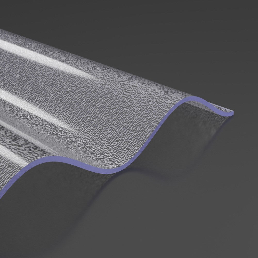 Acryl Wellplatten 3mm C-Struktur Sinus 76/18 klar/farblos - Anwendungsbeispiel | Lichtdurchlässige Wellplatte