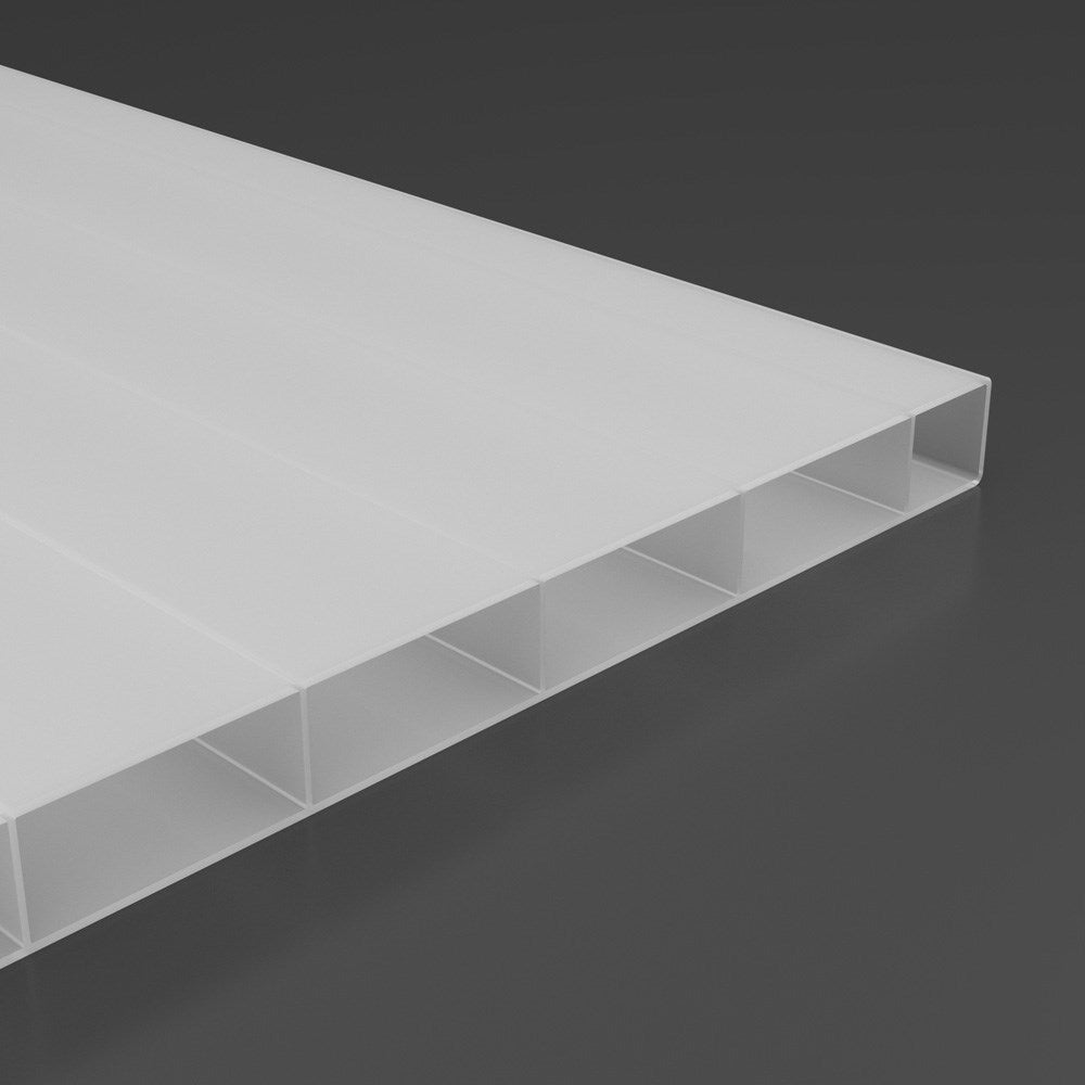 Doppelstegplatten 16mm Acrylglas opal/weiß - Detailansicht | Glassystem für Außenbereich