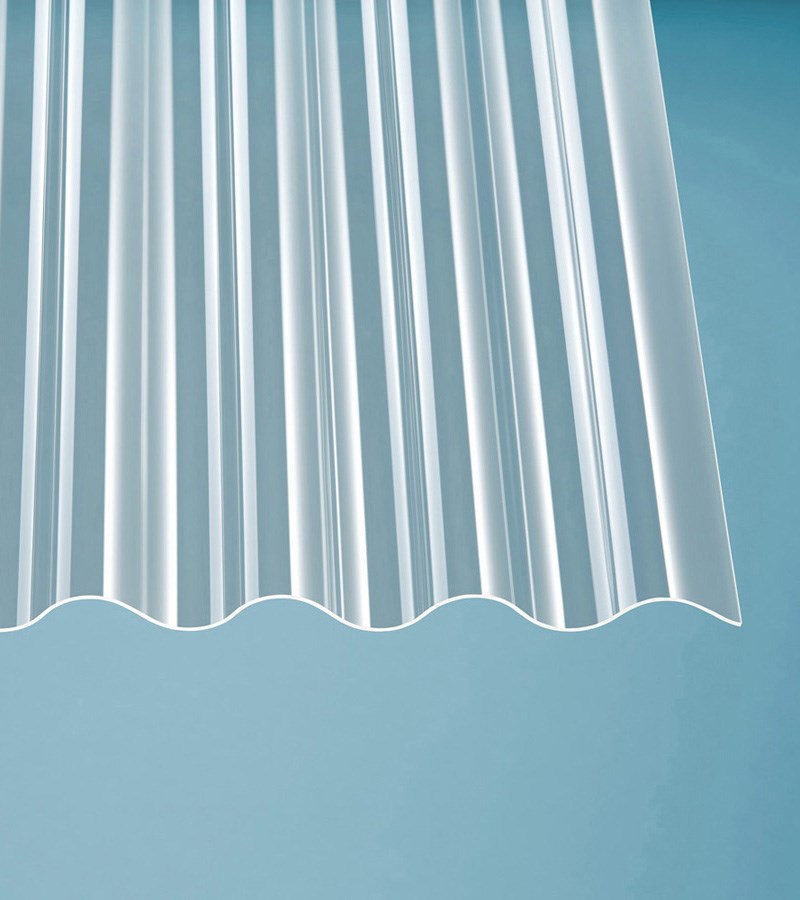 Acryl Trapezplatten 1,5mm Sinus 76/18 glasklar - Detailansicht | Glassystem für Außenbereich