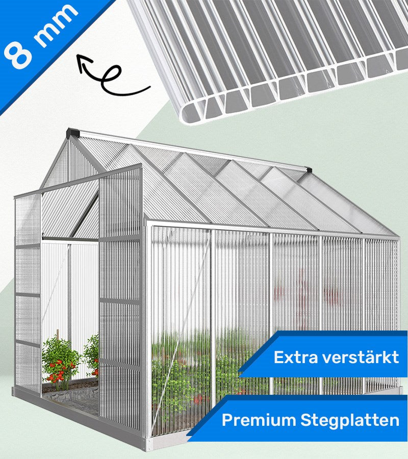 Gewächshaus Platten - Hohlkammerplatten 8mm - Detailansicht