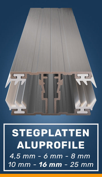 Stegplatten Aluprofile