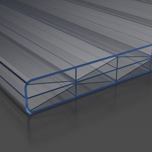 Doppelstegplatten 16 mm Polycarbonat X-Struktur klar/farblos