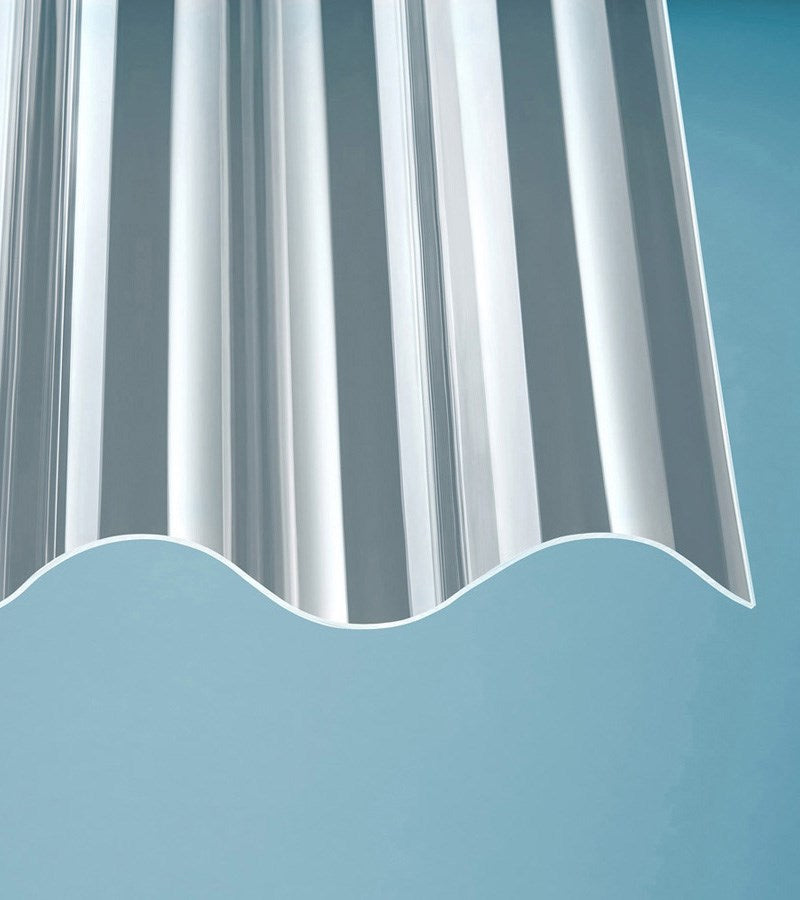 Acryl Wellplatten 3mm Sinus P5 177/51 glasklar - Detailansicht | Glassystem für Außenbereich