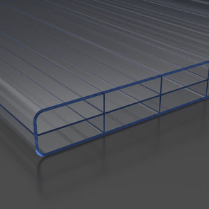 Doppelstegplatten 16mm Polycarbonat 3-Fach Struktur klar/farblos