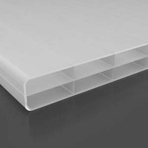 Doppelstegplatten 16mm Polycarbonat 3-Fach Struktur opal/weiß