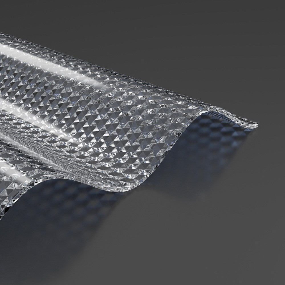 Wellplatten Polycarbonat 2,6 mm Wabenstruktur Sinus 76/18 klar/farblos - Detailansicht | Lichtdurchlässige Wellplatte