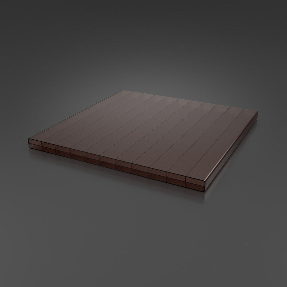 Doppelstegplatten 16mm Polycarbonat 3-Fach Struktur bronze - weitere Ansicht | Hochwertige Hohlkammerplatte