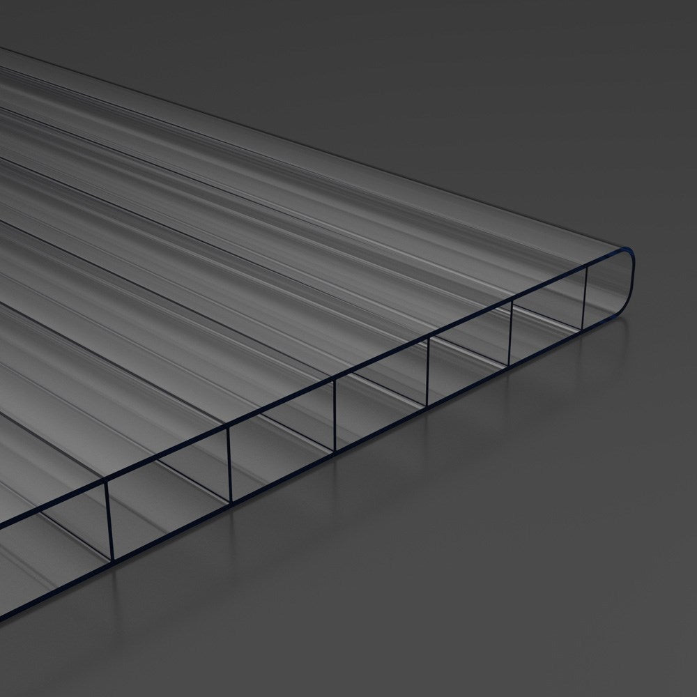 Doppelstegplatten 6mm Polycarbonat klar/farblos - weitere Ansicht | Hochwertige Hohlkammerplatte