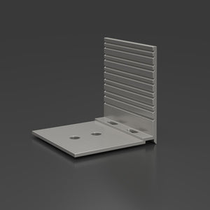 Abrutsch – und Haltewinkel Aluminium pressblank für 16mm - 25mm Stegplatten