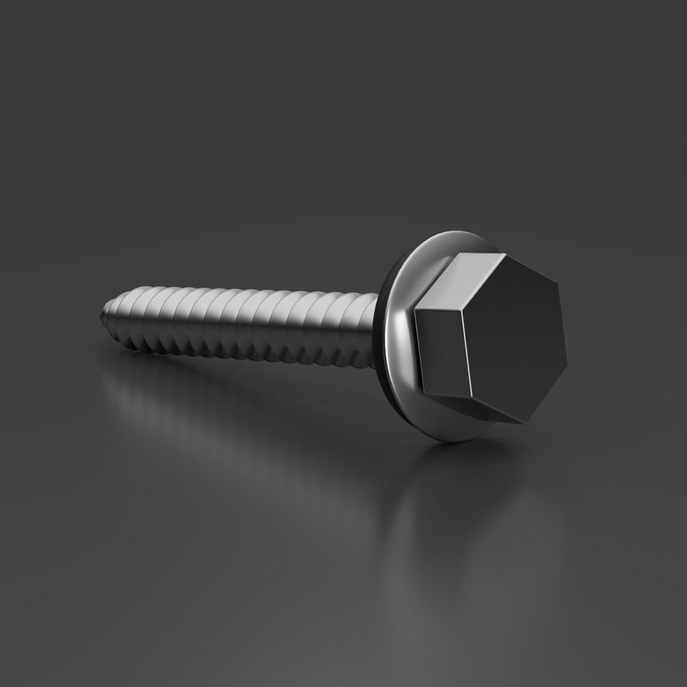 Edelstahlschrauben 3/8“ Kopf, mit Neoprendichtung zur Befestigung auf Holz - Hauptbild