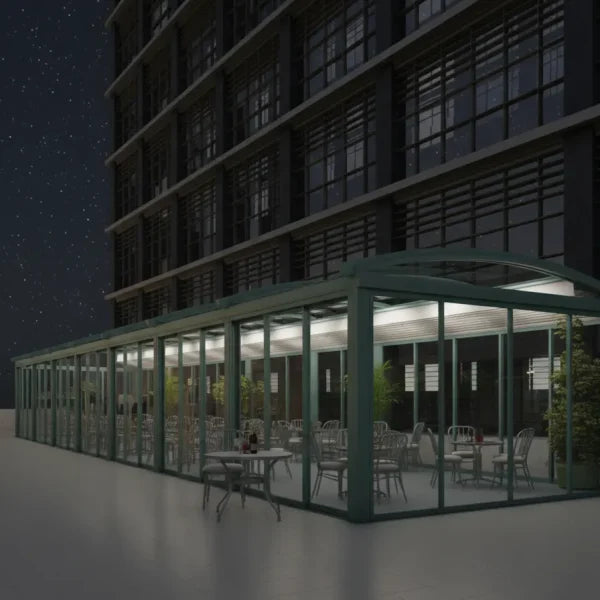 Alba Einziehbare Aluminium-Pergolen - Anwendungsbeispiel