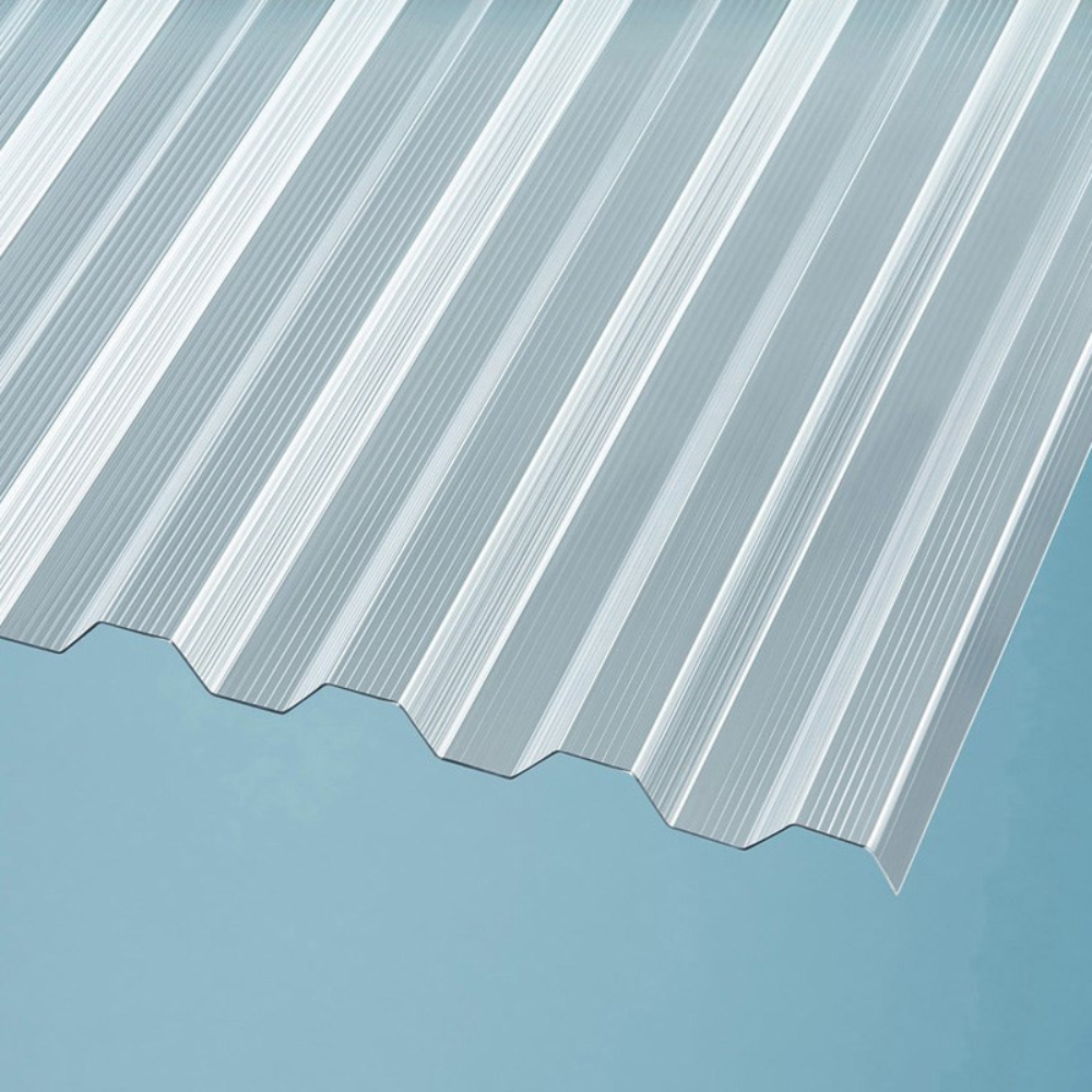 Lichtplatten Trapezplatten Polycarbonat 1,4 mm Gerillt 76/18 klar/farblos