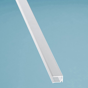 U-Profil Abschlussprofil Premium Alu weiß für 10mm Stegplatten mit Tropfkante