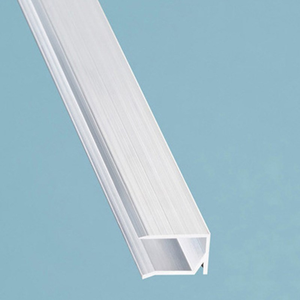 U-Profil Abschlussprofil Premium Alu pressblank für 10mm Stegplatten mit Tropfkante