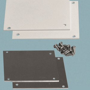 Rinnenendkappenset Alu 90mm inkl. 2 Kappen und 8 Schrauben