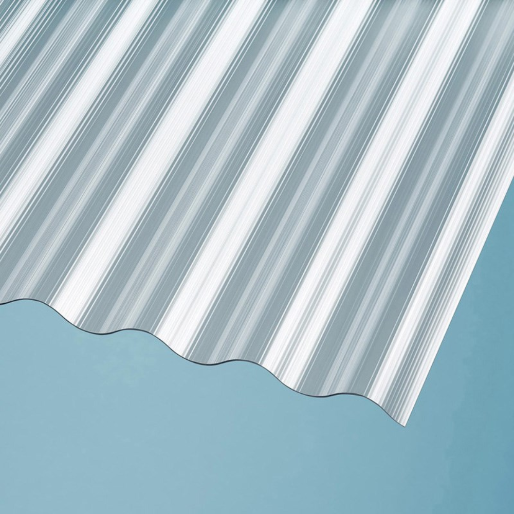 Wellplatten Polycarbonat 1,4 mm Gerillt Sinus 76/18 klar/farblos