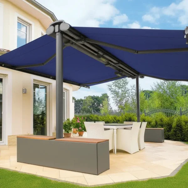 Doppelseitige Markisen Zwillingsmarkisensysteme - weitere Ansicht | Sonnenschutz-Markise für Terrasse und Balkon
