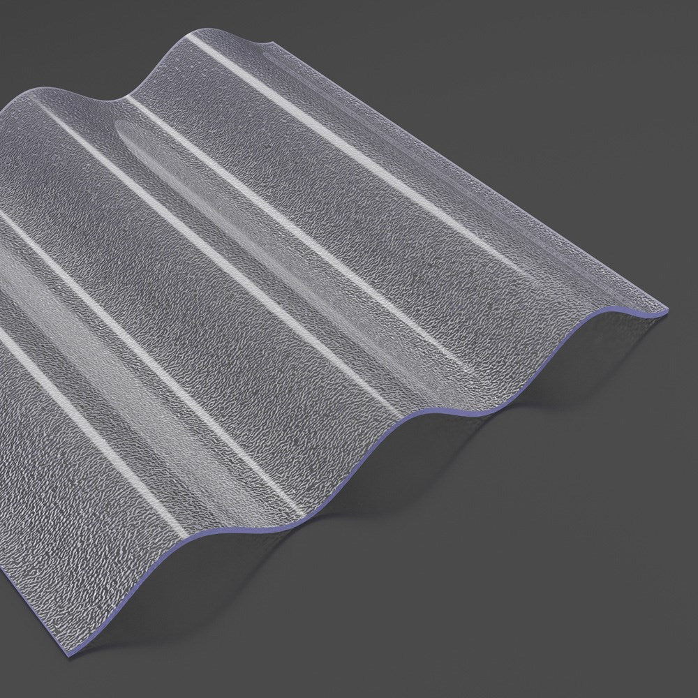 Acryl Wellplatten 3mm C-Struktur Sinus 76/18 klar/farblos - Hauptbild | Lichtdurchlässige Wellplatte