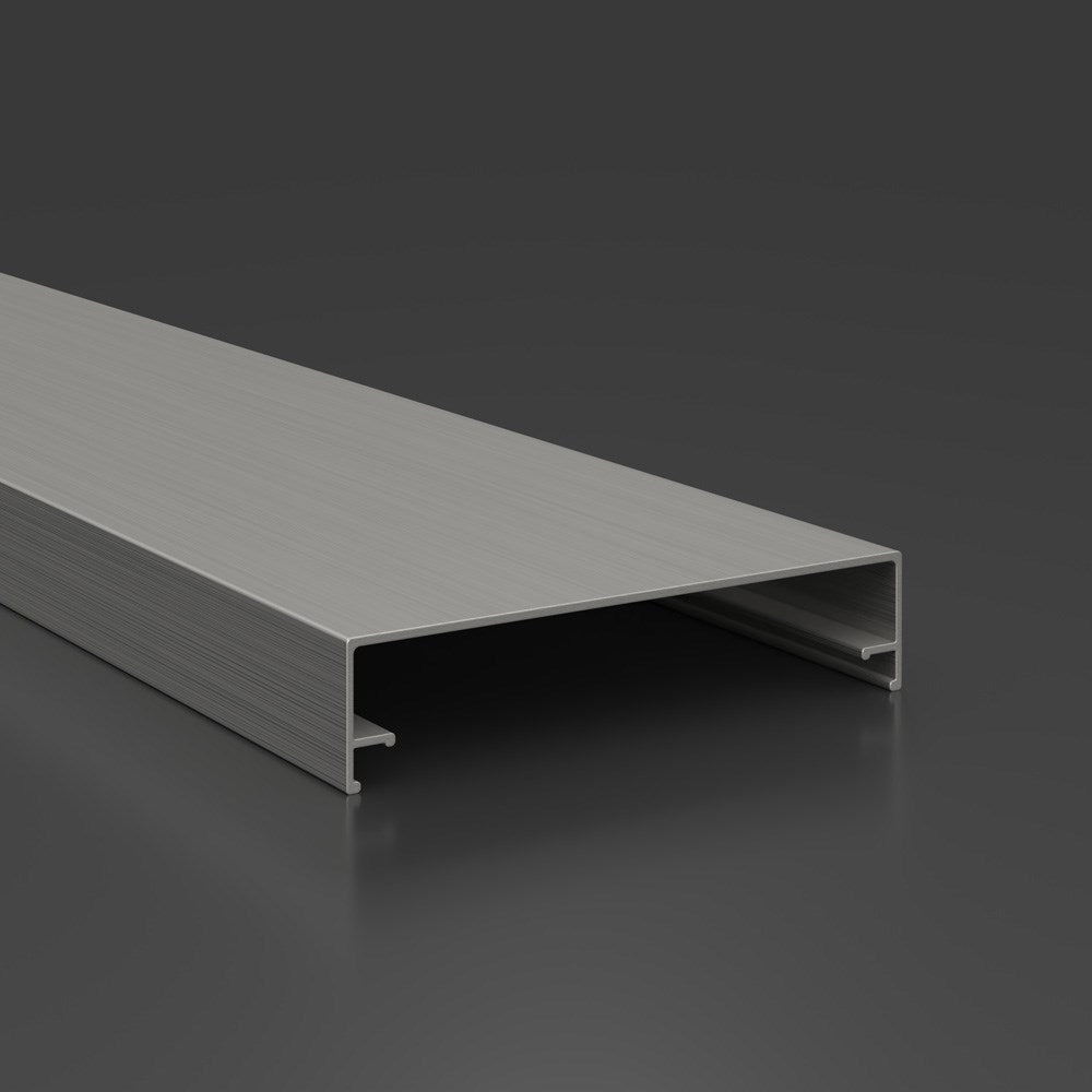 Alu Klemmdeckel 60mm breit -  eloxiert silber - Hauptbild