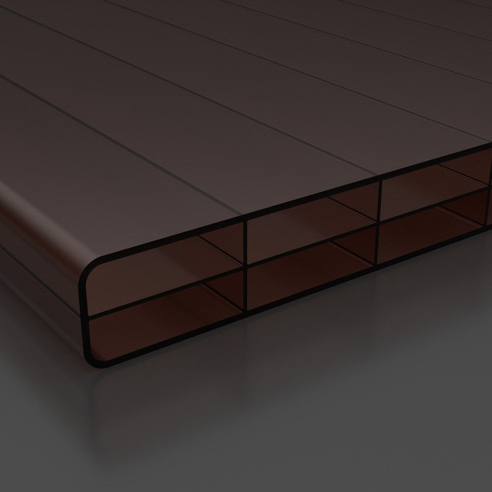 Doppelstegplatten 16mm Polycarbonat 3-Fach Struktur bronze - Hauptbild | Hochwertige Hohlkammerplatte
