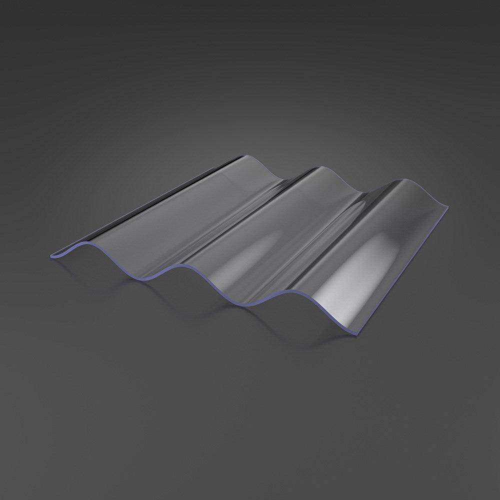 Acryl Wellplatten 1,5mm Sinus 76/18 glasklar - Detailansicht | Glassystem für Außenbereich