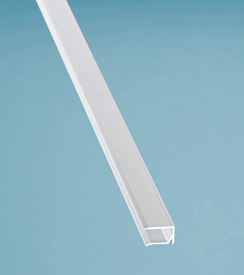 U-Profil Abschlussprofil Premium Alu weiß für 10mm Stegplatten mit Tropfkante - Detailansicht | Hochwertige Hohlkammerplatte